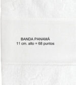 Chal de baño blanco con panama - Imagen 2