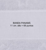 Chal de baño gris perla con panama - Imagen 2