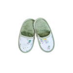 ZAPATILLAS DE BAÑO INFANTILES MENTA / TELA ELEFANTES