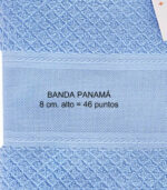 Chal de baño mod.SPICA azul celeste con panama - Imagen 2