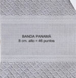 Chal de baño mod.SPICA gris perla con panama - Imagen 2