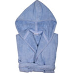 ALBORNOZ CAPUCHA COLOR AZUL CELESTE